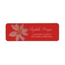 Search for red daisy return address labels Girly