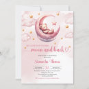 Search for moon and back baby shower invitations Teddy bear