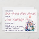 Search for rock a bye baby shower invitations Guitar