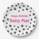 Search for paw print paper plates Black and white