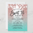 Search for aqua sweet 16 invitations Sixteen