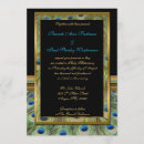 Search for gold peacock wedding invitations Black