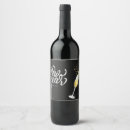 Search for new year bottle labels Black and gold