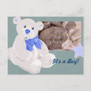 Search for teddy bear birth announcement cards Its a boy