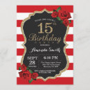 Search for red white black quinceanera invitations 15th birthday
