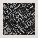 Search for black silver 40th birthday invitations 40 years old