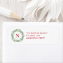 Search for monogram wreath return address labels Elegant