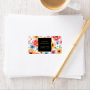 Search for gold flower return address labels Modern