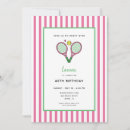Search for tennis club invitations Pink and green