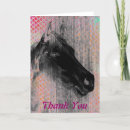 Search for equine thank you cards Black