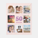 Search for 50th birthday blankets Blush pink