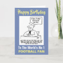 Search for football fan birthday birthday cards Cartoon
