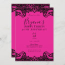 Search for hot pink 30th birthday invitations Trendy
