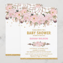 Search for dreamcatcher baby shower invitations Pink and gold