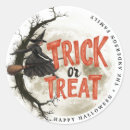 Search for flying witch stickers Halloween party