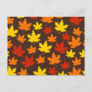 Search for autumn leaf pattern cards invites Brown