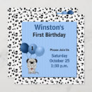 Search for dogs 1st birthday invitations Blue