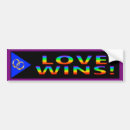 Search for love wins bumper stickers Lesbian