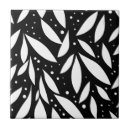 Search for black leaf tiles Black and white