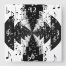 Search for music notes clocks Black and white