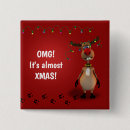 Search for red nose reindeer badges Merry christmas