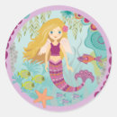 Search for mermaid party favor stickers Under the sea