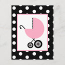 Search for pink polka dot baby shower invitations Stroller