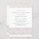 Search for lace christening invitations Pink