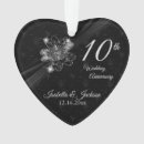 Search for 10th wedding anniversary christmas tree decorations Black