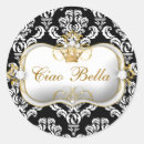 Search for black damask stickers White