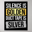 Search for silence posters Sarcastic