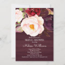 Search for burgundy bridal shower invitations Rustic