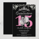 Search for pink black quinceanera invitations Princess