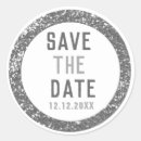 Search for silver save the date stickers Simple