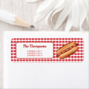 Search for hot dog return address labels Bbq