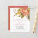 Search for tropical couples shower invitations Coral