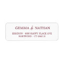 Search for bride return address labels Typography