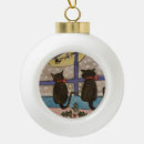 Search for black cat christmas tree decorations Red