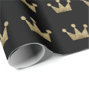 Search for gold crown wrapping paper Glitter