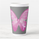 Search for pink breast cancer mugs Butterfly
