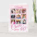 Search for sister 40th birthday cards Feminine
