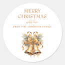 Search for gold bell stickers Merry christmas