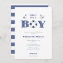Search for navy blue and white baby shower invitations Simple