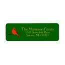 Search for red cardinal return address labels Gold
