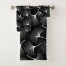 Search for black white leaves bath towels Modern