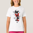 Search for white butterfly tshirts Red