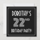 Search for 22nd birthday invitations Elegant