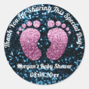 Search for blue baby shower thank you stickers Glitter
