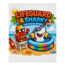 Search for beach cartoon posters Shark
