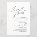 Search for love is patient invitations Postponement